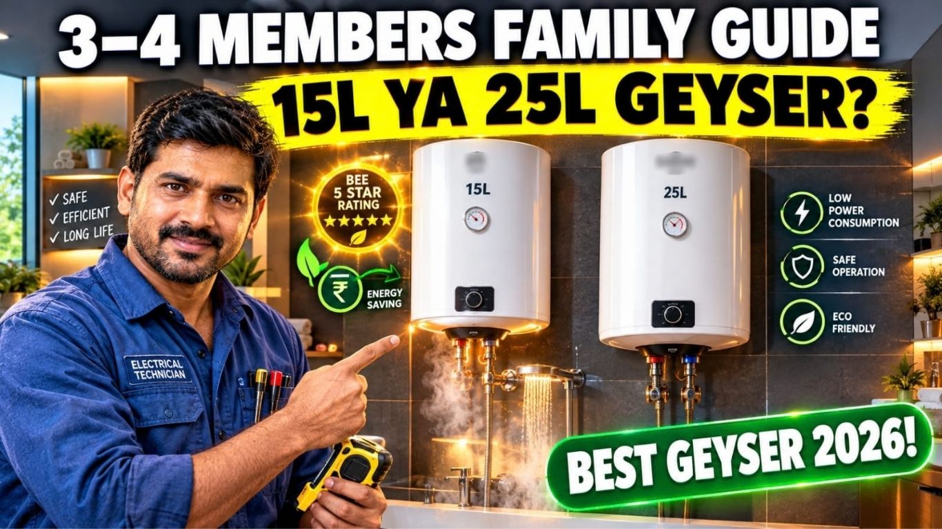 Best geyser for small family in India buying guide aur comparison chart