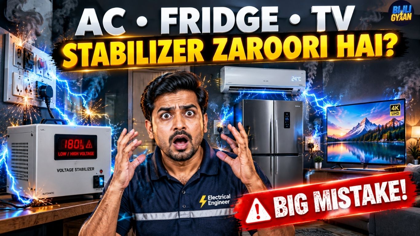 Stabilizer working principle aur AC fridge voltage safety guide